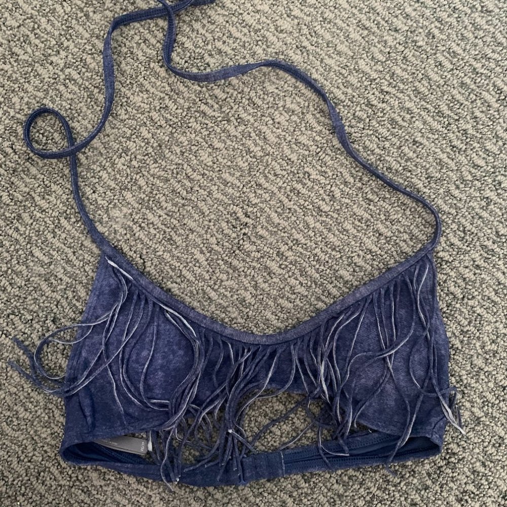 Blue Bathing Suit Top